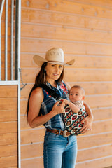 SnugTrail Cotton Baby Carrier in Ivory Indigo