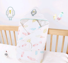 Newborn Cotton Wrap Blanket Autumn Winter Thick Baby Swaddle Quilt