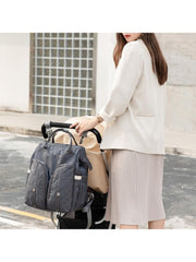 Baby Diaper Backpack with Folding Crib Large Capacity Travel Changing Bag