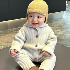 Baby Knitted Wool Romper Warm Bodysuit Long Sleeve Crawling Suit