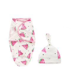 Baby Swaddle Blanket With Cap Cotton Newborn Envelope Sleep Sack