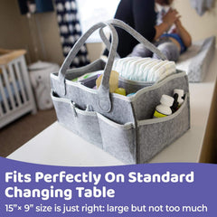Baby Diaper Caddy Organizer Portable Storage Bag for Nursery & Car