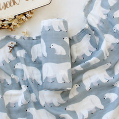 Organic Cotton Baby Swaddle Blanket Soft Newborn Wrap Sleep Cloth