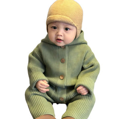 Baby Knitted Wool Romper Warm Bodysuit Long Sleeve Crawling Suit