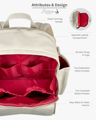 The Daphne Diaper Bag - Sandstone
