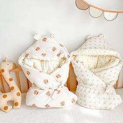 Thickened Baby Cotton Quilt Autumn Winter Velvet Wrinkled Warm Blanket