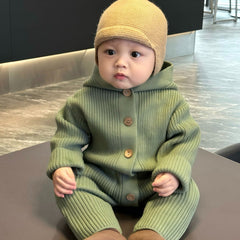 Baby Knitted Wool Romper Warm Bodysuit Long Sleeve Crawling Suit