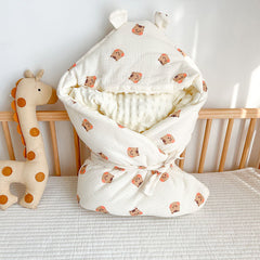 Thickened Baby Cotton Quilt Autumn Winter Velvet Wrinkled Warm Blanket