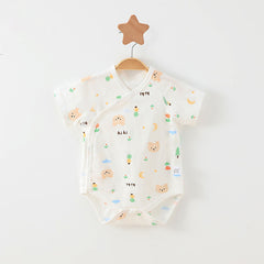 Simple Cartoon Print Summer Baby Rompers Girls Clothing