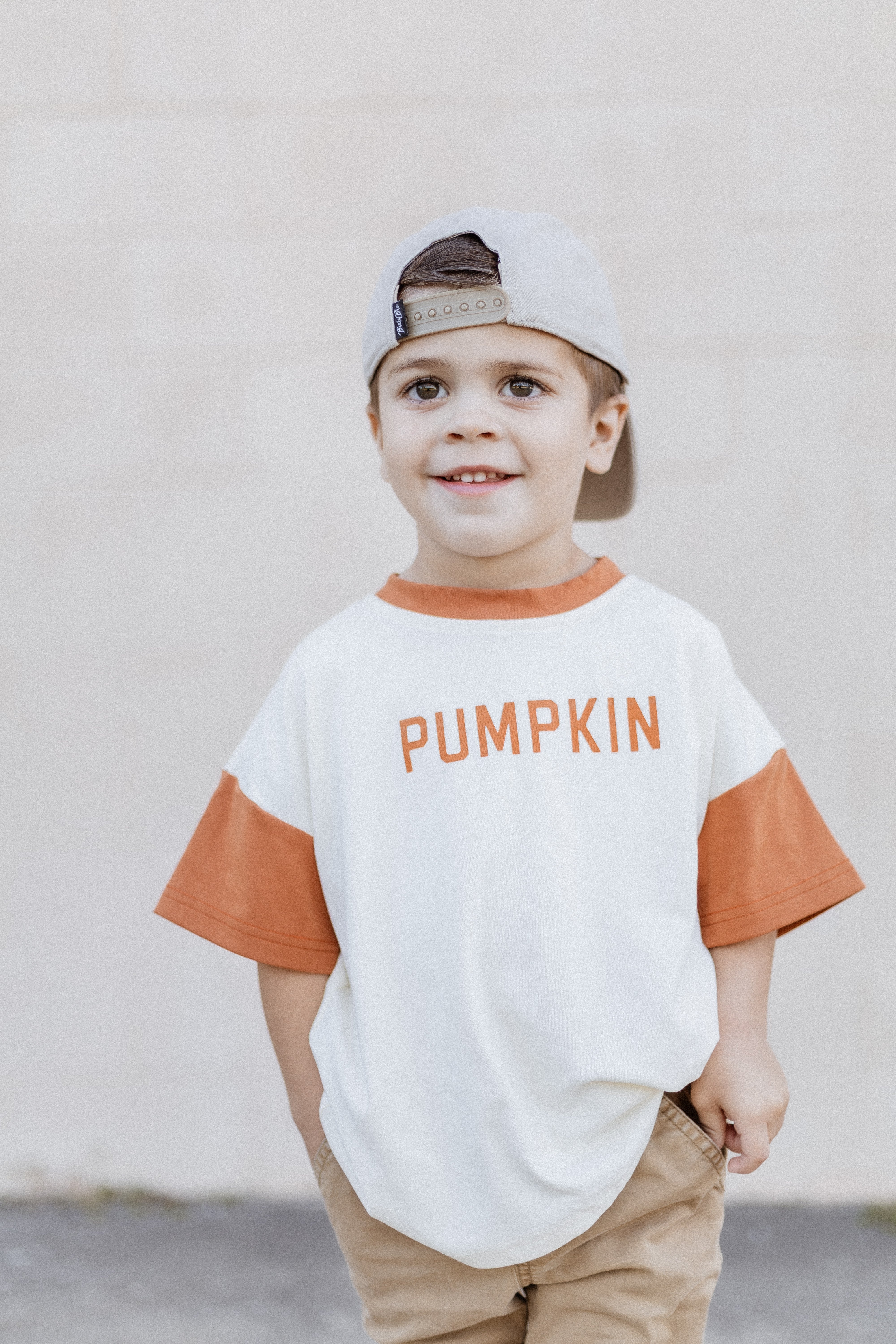 Colorblock Pumpkin Oversized Tee or T90a4 Romper
