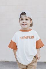 Colorblock Pumpkin Oversized Tee or T90a4 Romper