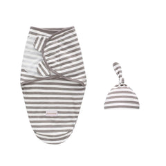 Baby Swaddle Blanket With Cap Cotton Newborn Envelope Sleep Sack