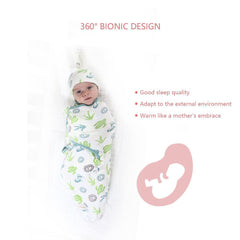 Baby Swaddle Blanket With Cap Cotton Newborn Envelope Sleep Sack