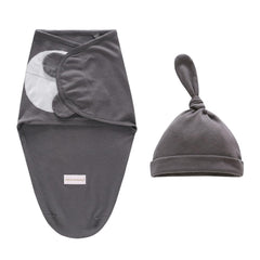Baby Swaddle Blanket With Cap Cotton Newborn Envelope Sleep Sack