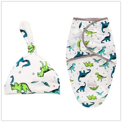 Baby Swaddle Blanket With Cap Cotton Newborn Envelope Sleep Sack
