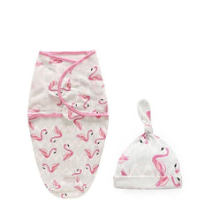 Baby Swaddle Blanket With Cap Cotton Newborn Envelope Sleep Sack