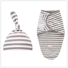 Baby Swaddle Blanket With Cap Cotton Newborn Envelope Sleep Sack