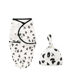Baby Swaddle Blanket With Cap Cotton Newborn Envelope Sleep Sack