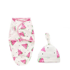 Baby Swaddle Blanket With Cap Cotton Newborn Envelope Sleep Sack