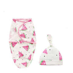 Baby Swaddle Blanket With Cap Cotton Newborn Envelope Sleep Sack