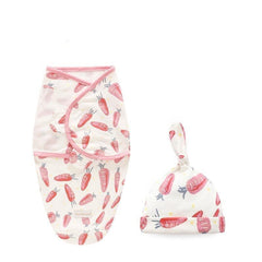 Baby Swaddle Blanket With Cap Cotton Newborn Envelope Sleep Sack