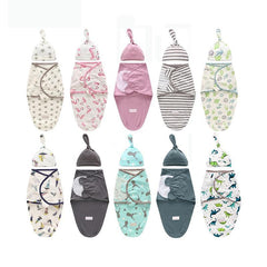 Baby Swaddle Blanket With Cap Cotton Newborn Envelope Sleep Sack