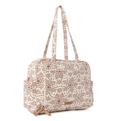 Myra Sunnyfield Cotton Diaper Bag in Mocha Beige