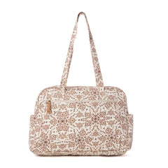 Myra Sunnyfield Cotton Diaper Bag in Mocha Beige