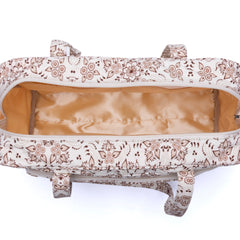 Myra Sunnyfield Cotton Diaper Bag in Mocha Beige