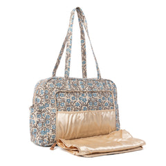 Myra Sunnyfield Cotton Diaper Bag in Dusty Teal