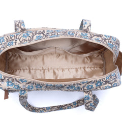 Myra Sunnyfield Cotton Diaper Bag in Dusty Teal