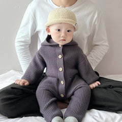 Baby Knitted Wool Romper Warm Bodysuit Long Sleeve Crawling Suit