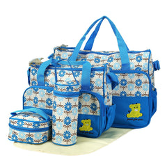 5PCS Baby Diaper Bag Set Shoulder Tote with Changing Pad Insulated Travel Bags