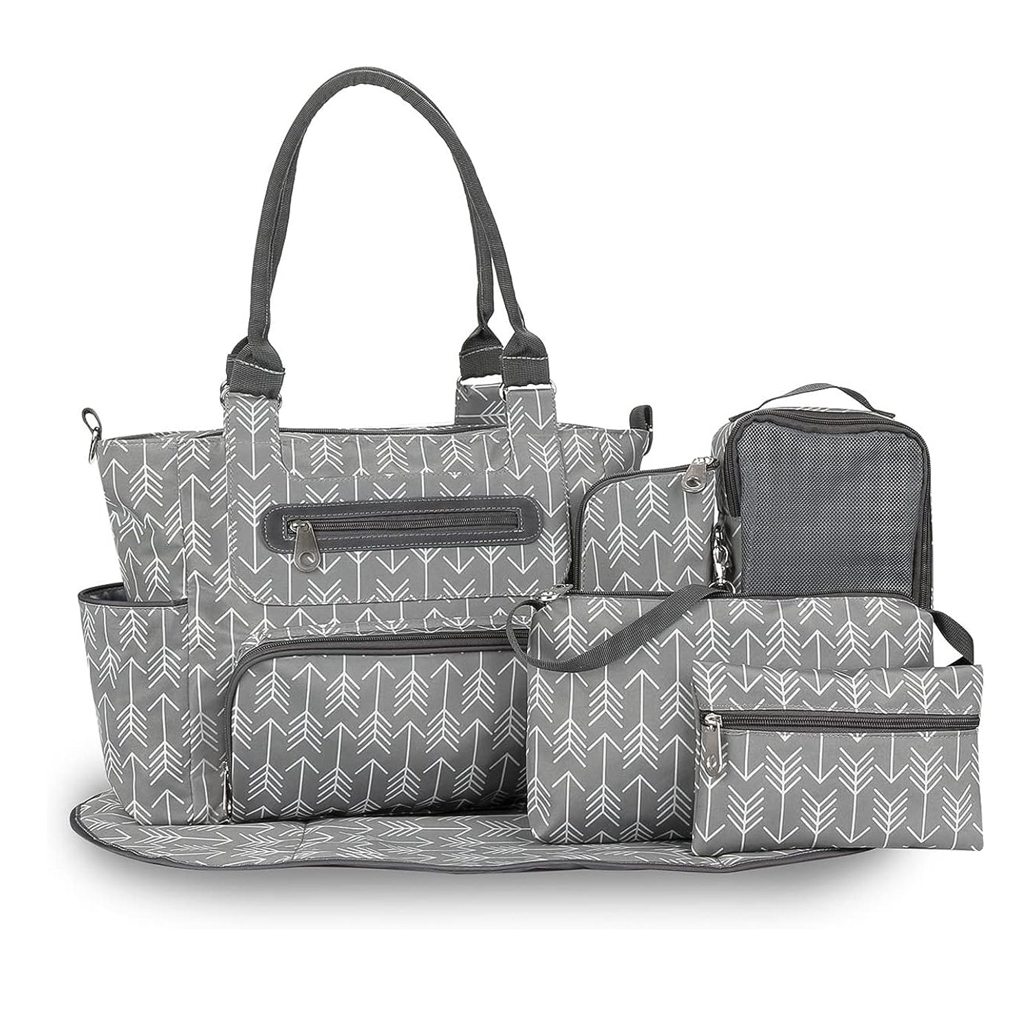 GBruno 8Pcs Baby Nappy Diaper Bags Set