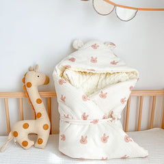 Thickened Baby Cotton Quilt Autumn Winter Velvet Wrinkled Warm Blanket