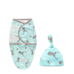 Baby Swaddle Blanket With Cap Cotton Newborn Envelope Sleep Sack