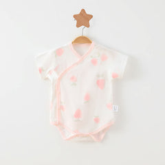 Simple Cartoon Print Summer Baby Rompers Girls Clothing