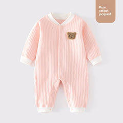 Infant Pure Cotton Seamless Onesie Winter Pajamas Crawling Suit Class A