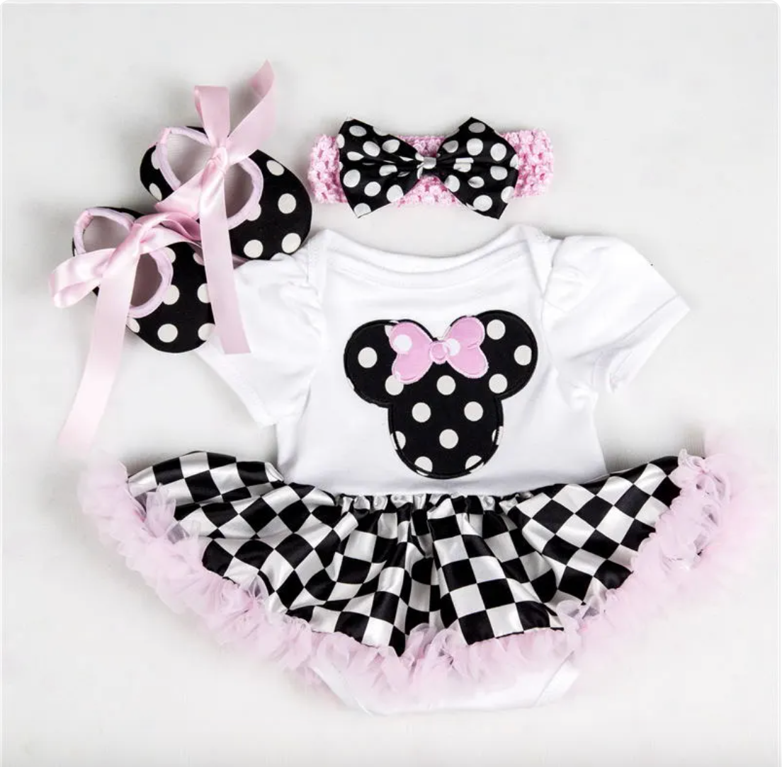 Ha Yi Three Piece Dress Set Baby Outfit Stylish Clothing
