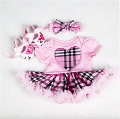 Ha Yi Three Piece Dress Set Baby Outfit Stylish Clothing
