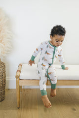 Christmas Tree-Rex Dino Bamboo Zippy Romper *Newborn left