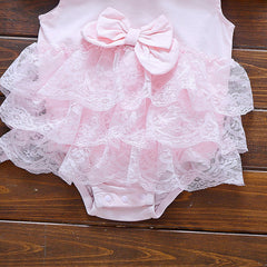 Newborn Cotton Full Moon Dress Skirt Baby Girl Outfit Set